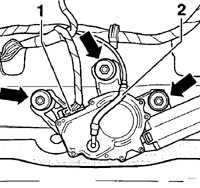  Снятие и установка двигателя стеклоочистителя заднего стекла Volkswagen Golf IV