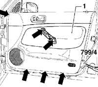  Снятие и установка внутренней отделки двери Volkswagen Golf IV