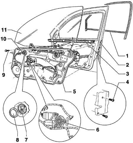  Снятие и установка стекла двери Volkswagen Golf IV