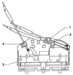  Снятие и установка тросов управления системой отопления и вентиляции Volkswagen Golf IV