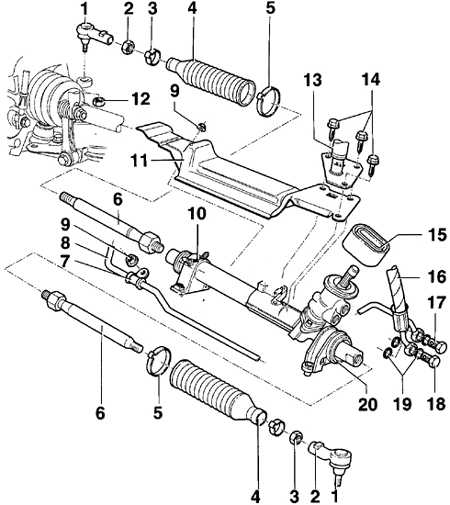  Снятие и установка наконечника рулевой тяги Volkswagen Golf IV